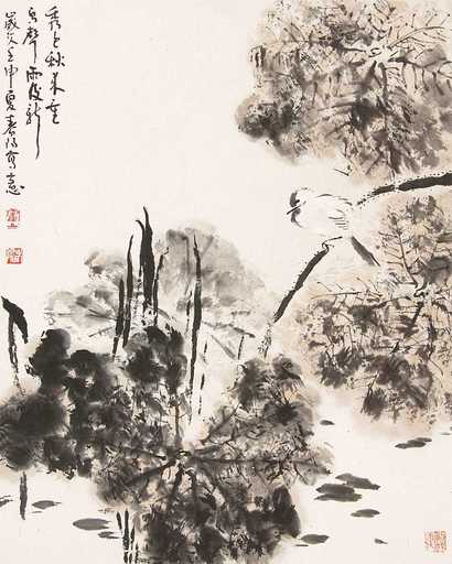 霍春阳 花鸟 立轴